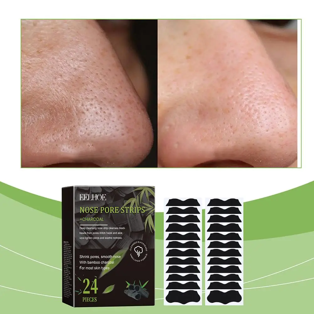 Черный поросенок для носа бамбуковый уголь удаления черных точек наклейки на нос