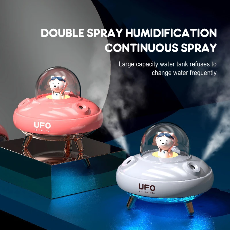 

Милый ночник-увлажнитель Ufo, тисветильник й беспроводной перезаряжаемый светодиодный светильник, светорассеиватель