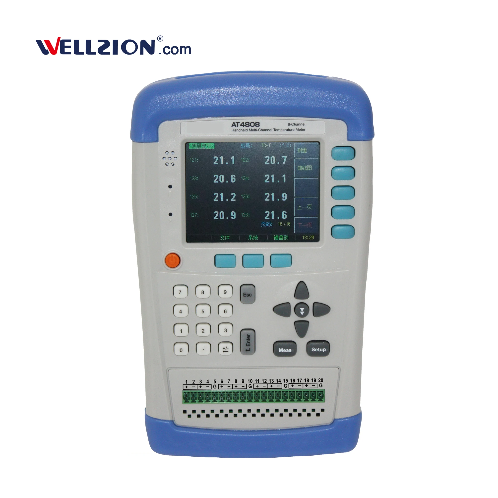 

8-канальный промышленный Регистратор температуры AT4808