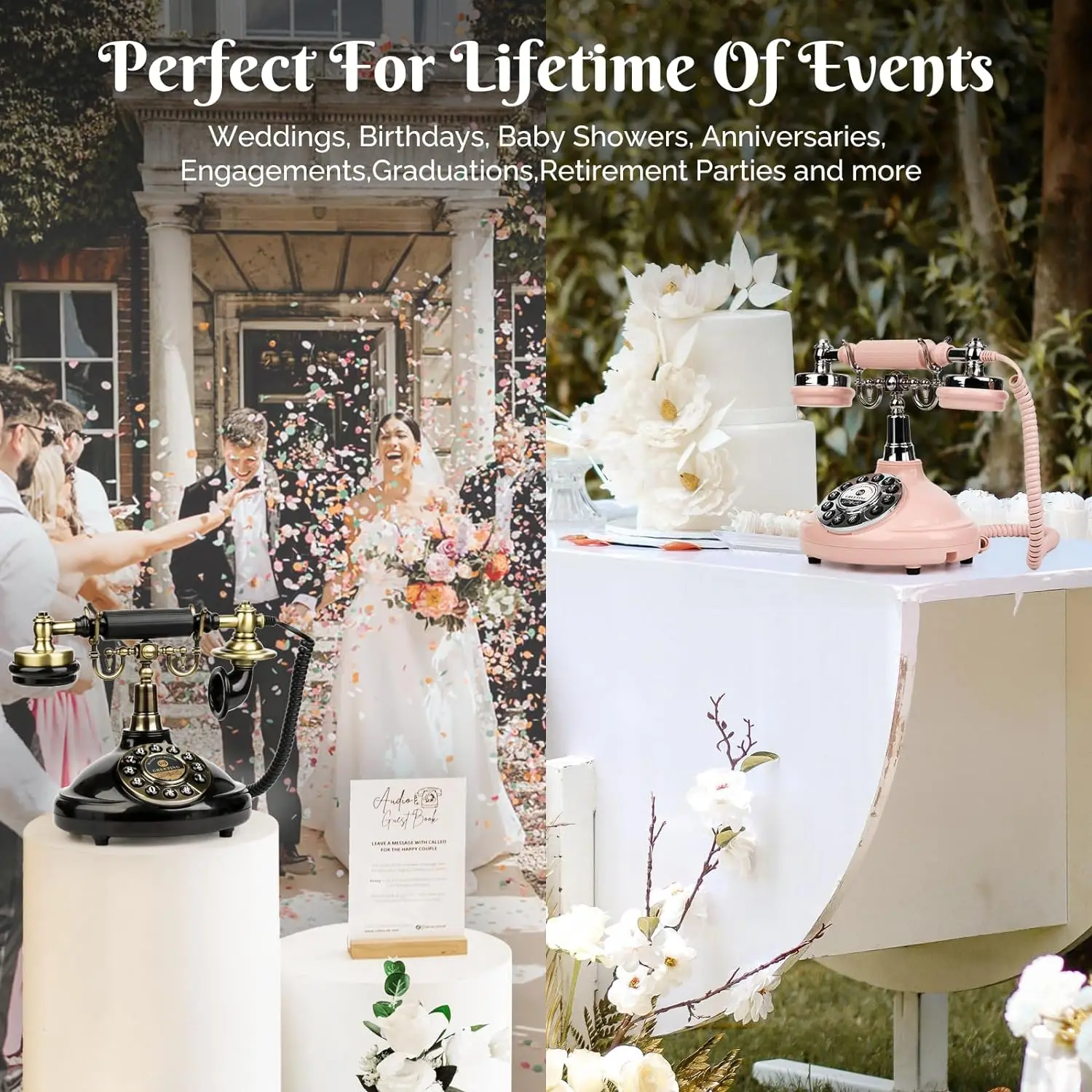 Аудио гостевая книга в винтажном стиле для свадебных заручин детский душ