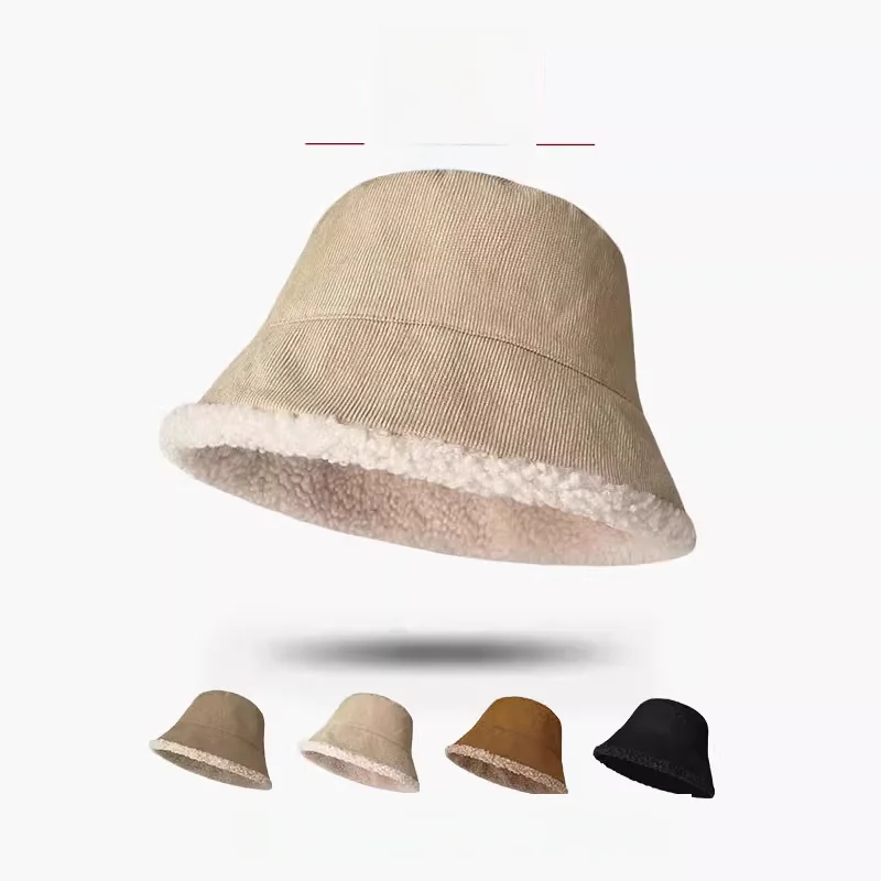 Двусторонняя рыбацкая шапка Muj с принтом из овечьей шерсти женская осенне-зимняя