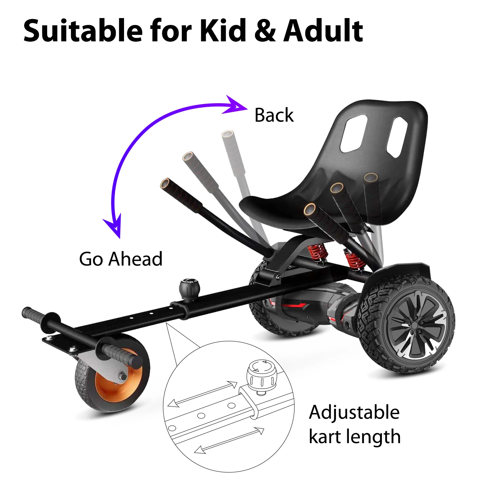 Фото Оптовая продажа, аксессуар для крепления сиденья для ховерборда Hoverboard Go Kart для ховеркартона 8,5 дюйма №3