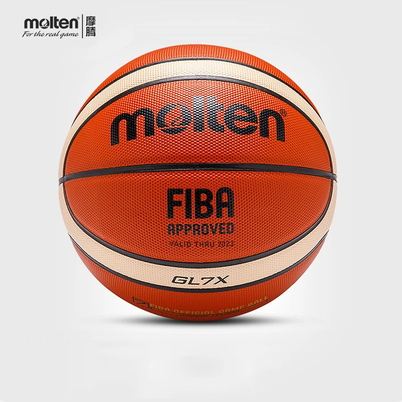 

Original Molten Genuine Leather Official Basketball GL7X Basketball Size 7 Men's Basketball Ball For Indoor Training
