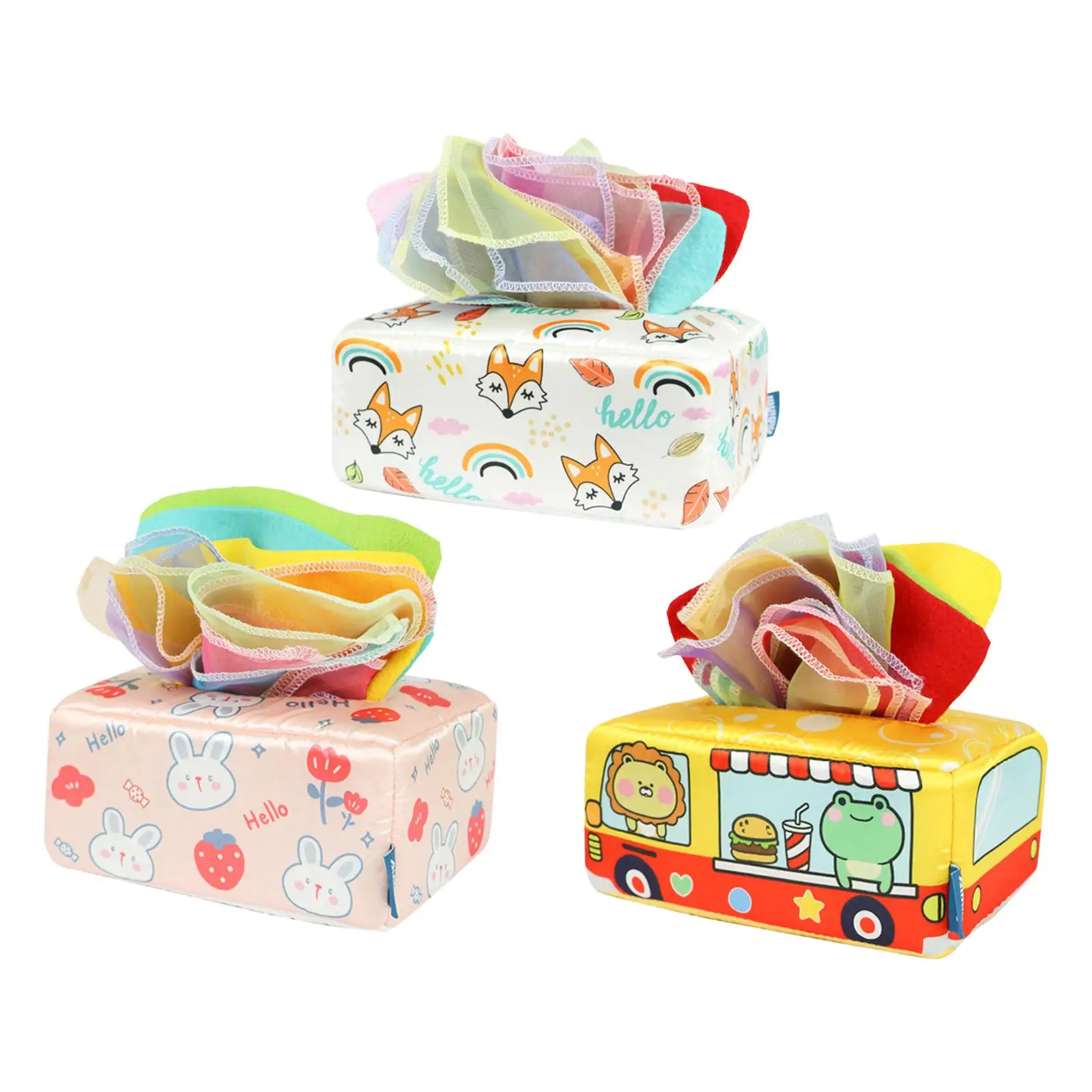 

Sensory Pull Along Toddler Tissue Box Play Paper for Motor Skills Newborns