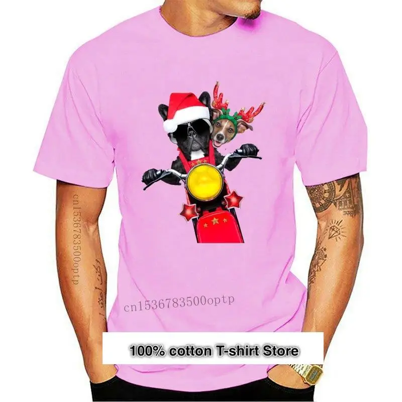 

Ropa de Bulldog Francés para hombre, Camiseta 100% de algodón de marca, Jack, Jason, Terrier, Papá Noel, DAD de Navidad
