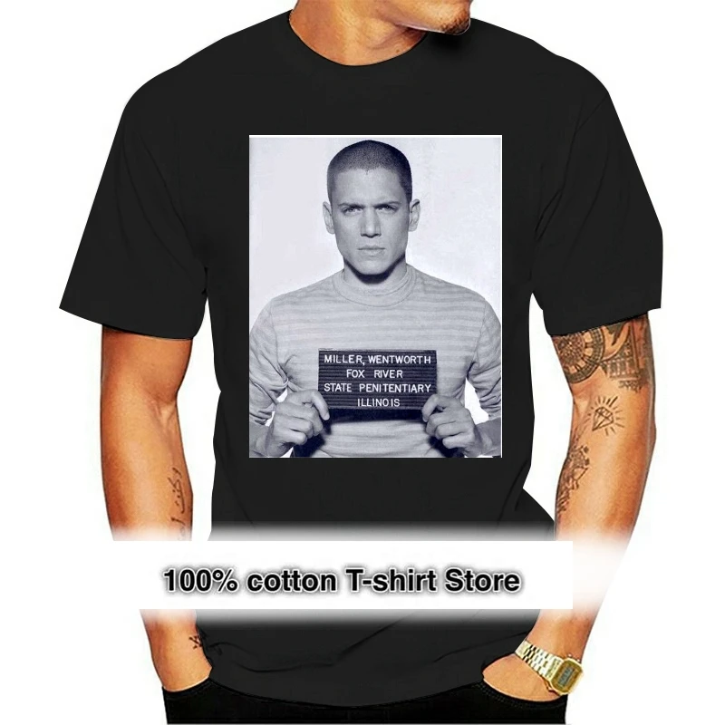 

Мужская футболка с изображением побега из тюрьмы Майкла скуфилда ТВ сериала смешная футболка Mugshot новинка Женская футболка