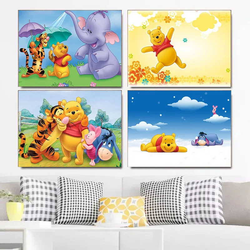 

Cartoon Poster Dinsey Anime Poster Winnie The Pooh Posters and Prints Nordic Print Modern Wall Pictures for Home Decor