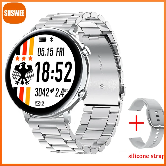 

For Xiaomi Huawei Women Smartwatch Fitness Sleep Monitor 1.28 HD Touch Screen Music Bluetooth Call Sports Smart Watch Men