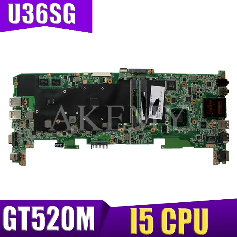 

Процессор U36SD серии i5 для ASUS U36S U36SG U44SG Материнская плата ноутбука REV 2,1 Материнская плата GT520M N12P-GV-B-A1 DDR3 Протестирована нормально