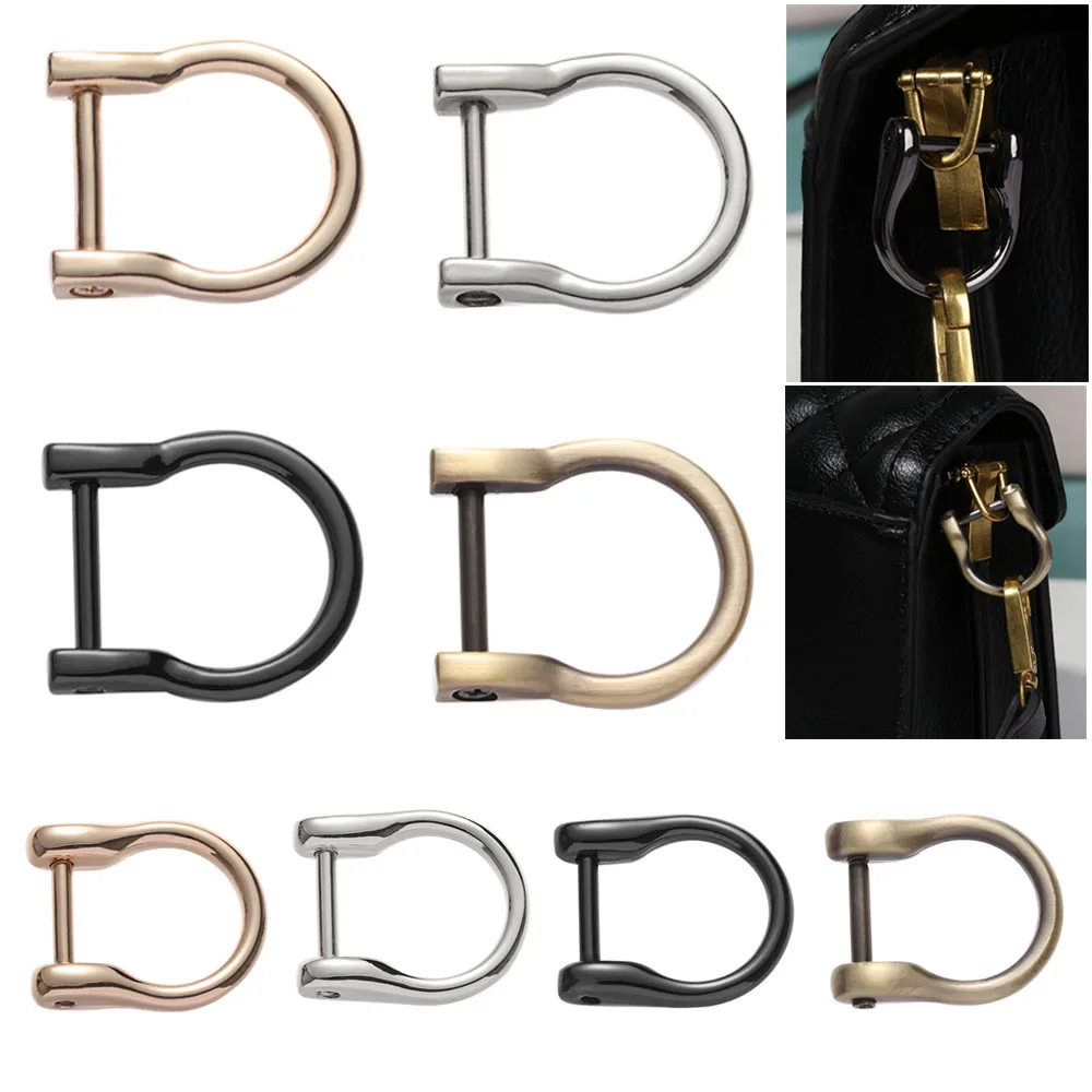 

1,4 см/1,9 см кожаный ремесло Открытый винт сумка ремешок части металлическая пряжка D кольцо Скоба застежка тесьма пряжки