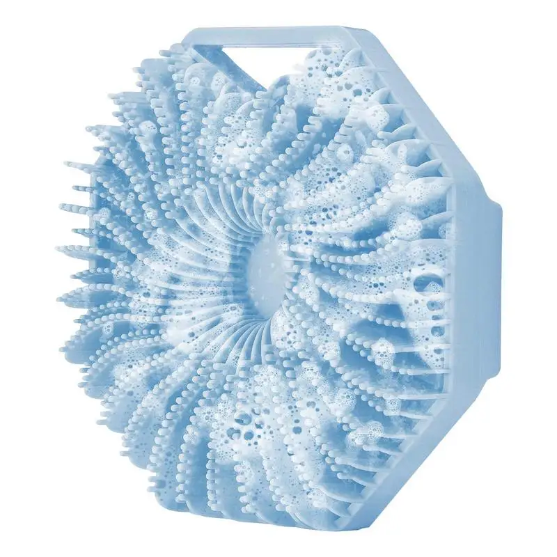 

Силиконовая Массажная Кисть Щетка для ванной, скребок для тела, щетка для мытья кожи головы, ручной инструмент для ванной, отшелушивающая щетка для волос