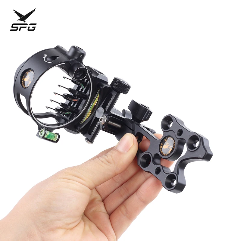 DB9510 Compound Bow Sight 5 Core 0.019 CNC Aviation Aluminum for Outdoor Hunting Shooting Archery Sports Accessories
