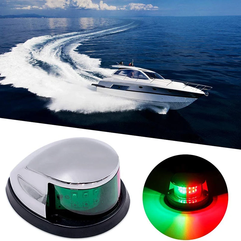 Boat Lights Red & Green 12V LED Bow Navigation Light  Sailing Signal Light