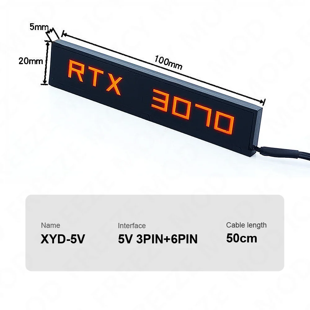 freezemod gpu side panel rtx3090 gtx rog pc decoration video card plate faith lamp water cooler aura sync liquid cooling argb free global shipping