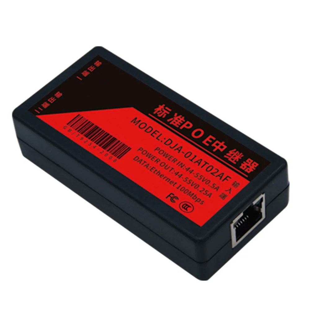 2-портовый удлинитель POE 100 Мбит/с со стандартом IEEE 802.3Af для IP-Камеры NVR AP IP VOICE