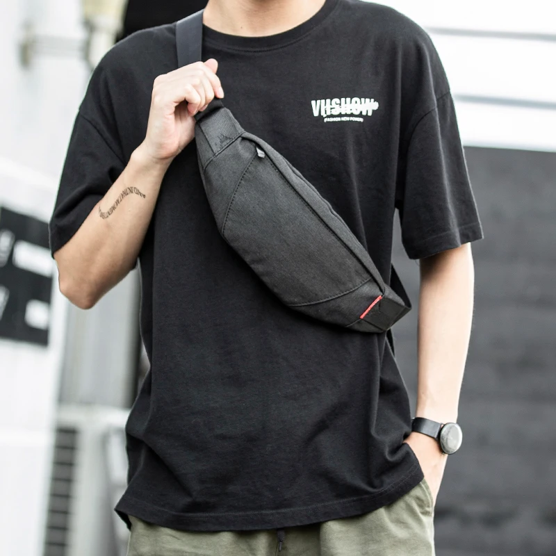 

Fanny Pack Black Waterproof Money Belt Bag Men Purse Teenager's Wallet Belt Fashion Bum Bag Travel Crossbody Chest Bags Unisex
