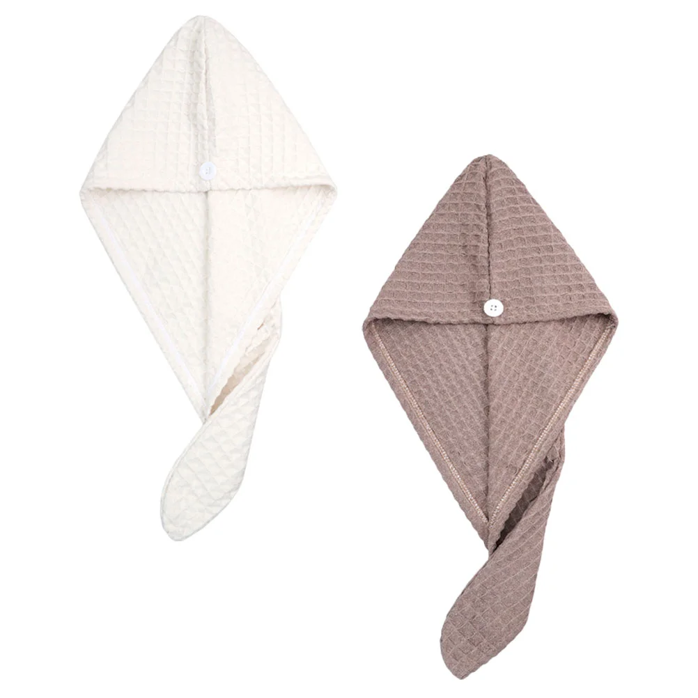 2 шт. шапочки для душа вафельный фен инструмент сушки полотенце девочек