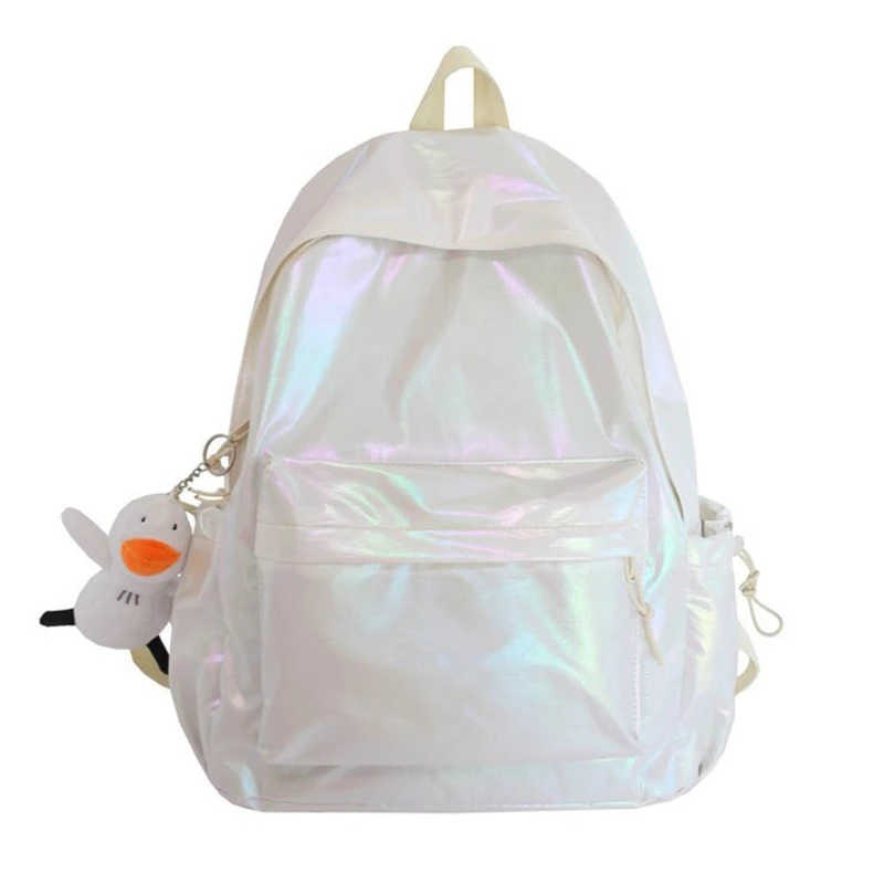 

Holographic Backpack for Women College School Bags Teenage Girls High Student Nylon Casual Female Laptop Travel Bagpack