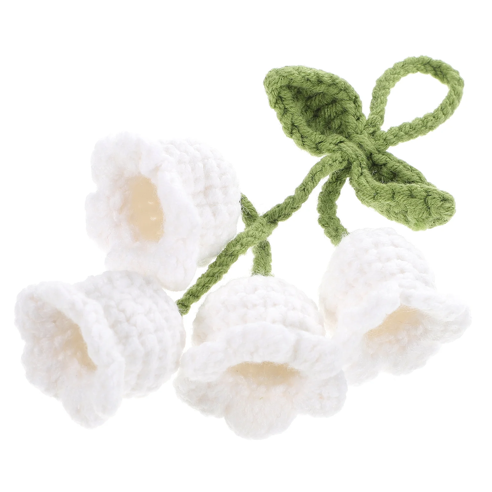 

Small Crochet Flower Pendant Adorable Knitted Flower Hanging Ornament Keychain Charm