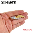 XIDIAOYU, 10 шт., пустые приманки, тело, VIB Popper, цвет металлик, в форме креветки