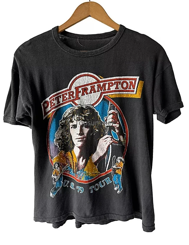 

Vintage 1970'S Peter Frampton Concert Shirt Classic Black Unisex S-5Xl H2333
