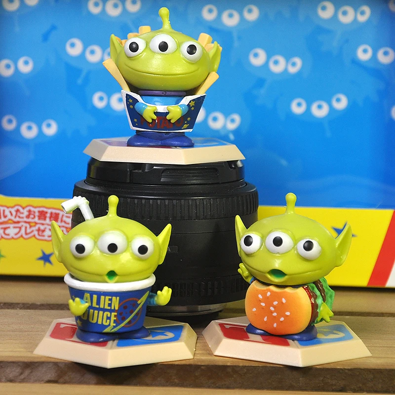 S Anime Christmas Winter Party Three Eyes Burger And French Fries Doll Ornaments Kids Toys Action Figure