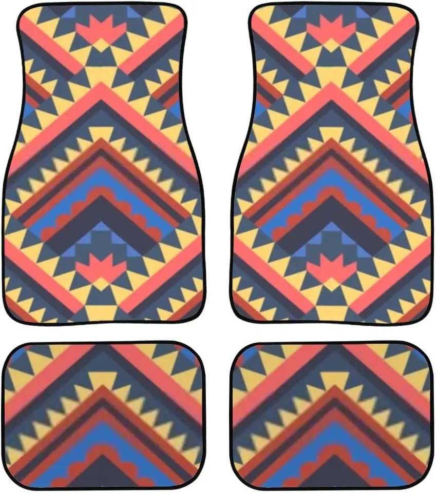 

4 шт., автомобильные коврики с этническим принтом