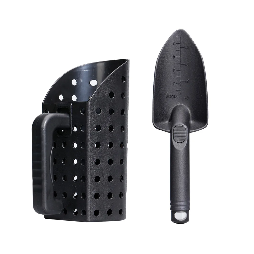 Metal Detector Sand Scoop Shovel Set Stainless Steel Beach Digging Filter Tool for Underground Metal Treasure Detecting