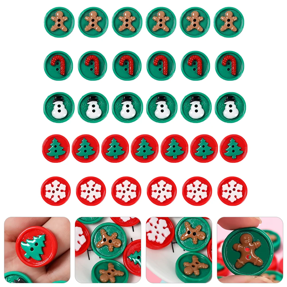 

Buttons Christmas Craft Sewing Resin Button Wood Craftsholiday Embellishments Flat Flatback Mixdecorative Round Lots