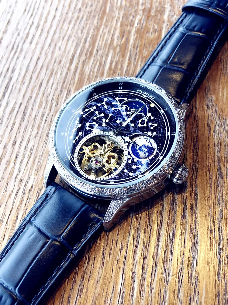

Galaxy Concept Personalized Automatic Mechanical Watch Men's Tourbillon Hollow Business Fashion Brand Waterproof Men