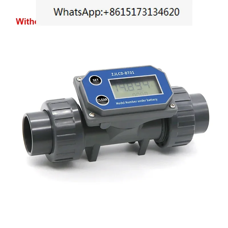 1 &quot1-1/2&quot 2 3 &quotтурбинный расходомер электронный ПВХ ЖК-дисплей цифровой ZJLCD-BT01