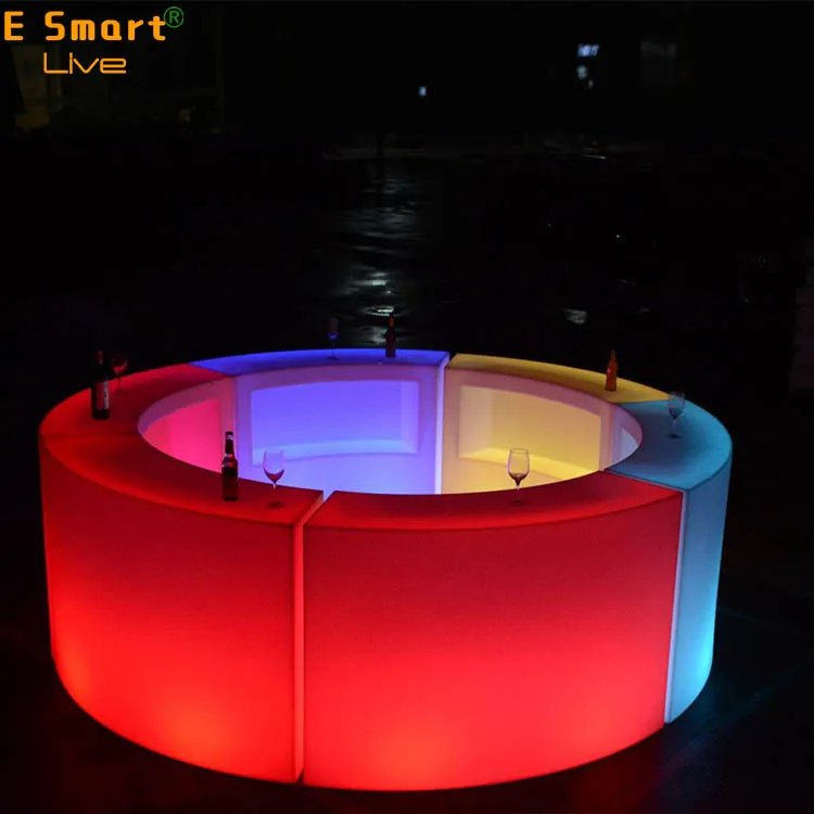 

sillas para eventos Luminous acrylic bar counter led counter Lighted Furniture Glow Table led bar furniture mobile bar