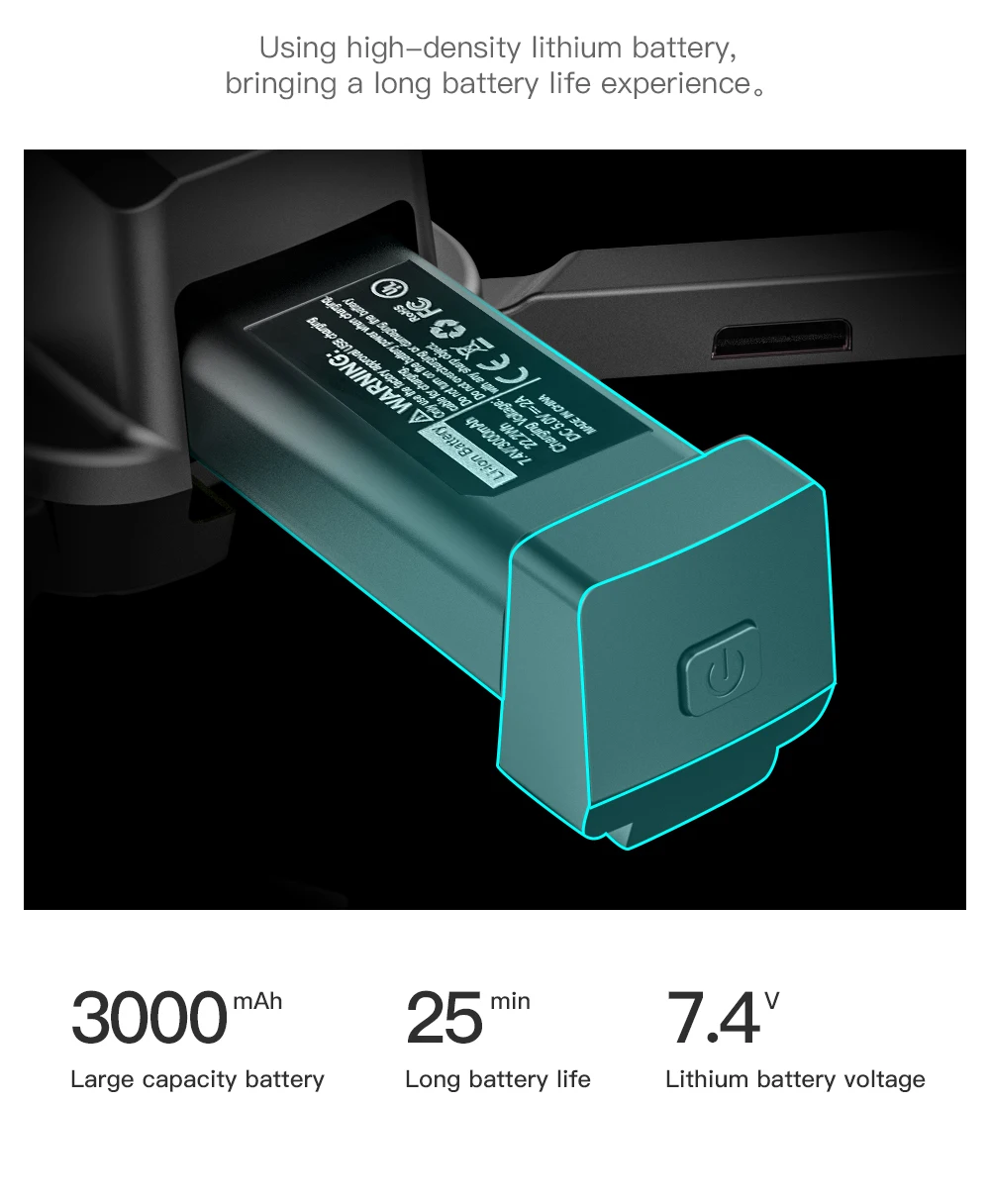 

7.4V 3000mAh lithium battery for L800 PRO 2 MAX GPS Drone