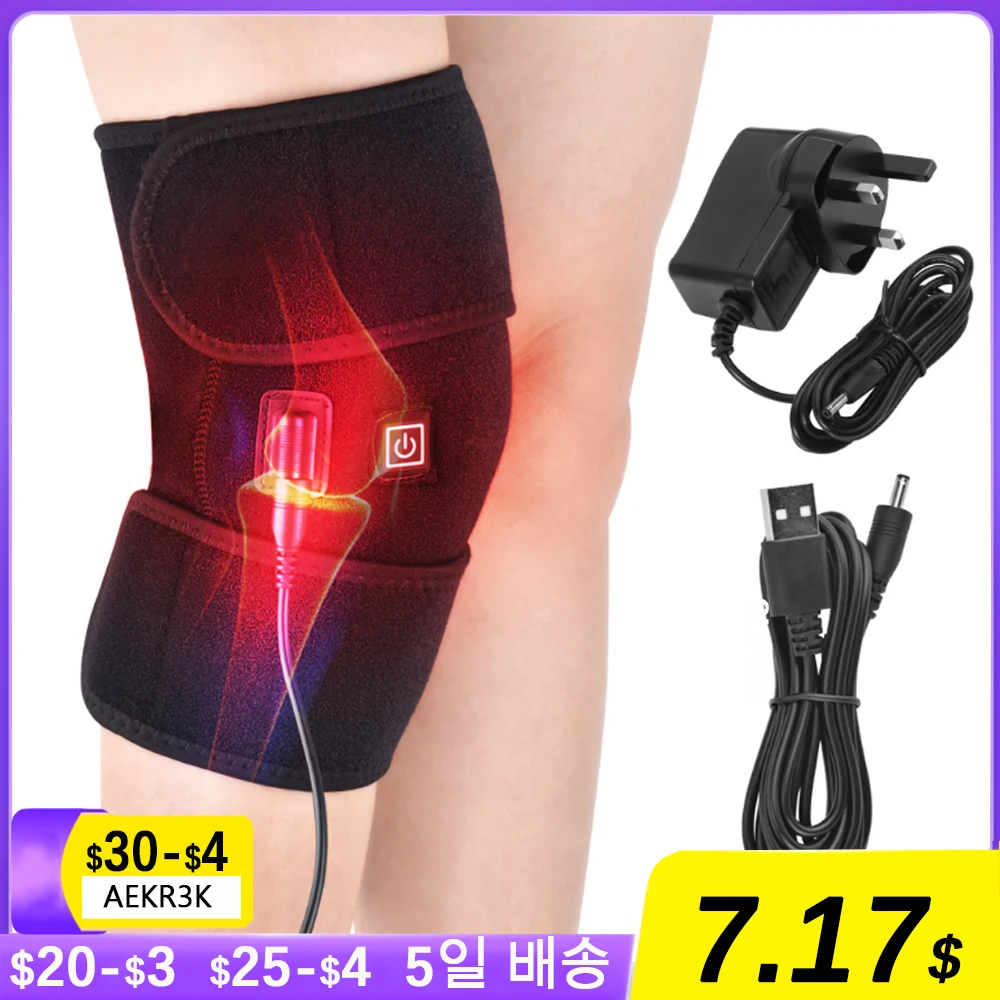 Electric Heated Knee Massager Physiotherapy Joint Heating Vibration Knee Pads Pain Relief Warm Wrap Knee Elbow Leg Massager