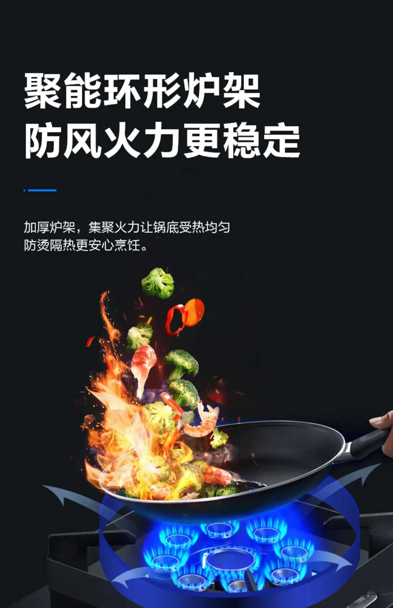 Высокомощная газовая плита Chigo одноконфорочная для домашнего использования