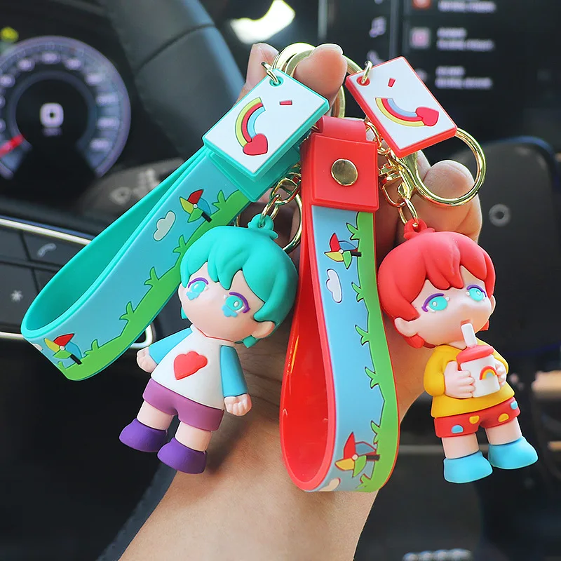 

Мультяшные модные ювелирные изделия, изысканный брелок для автомобильной сумки для мальчиков и девочек, подвеска в виде куклы, брелок, коль...