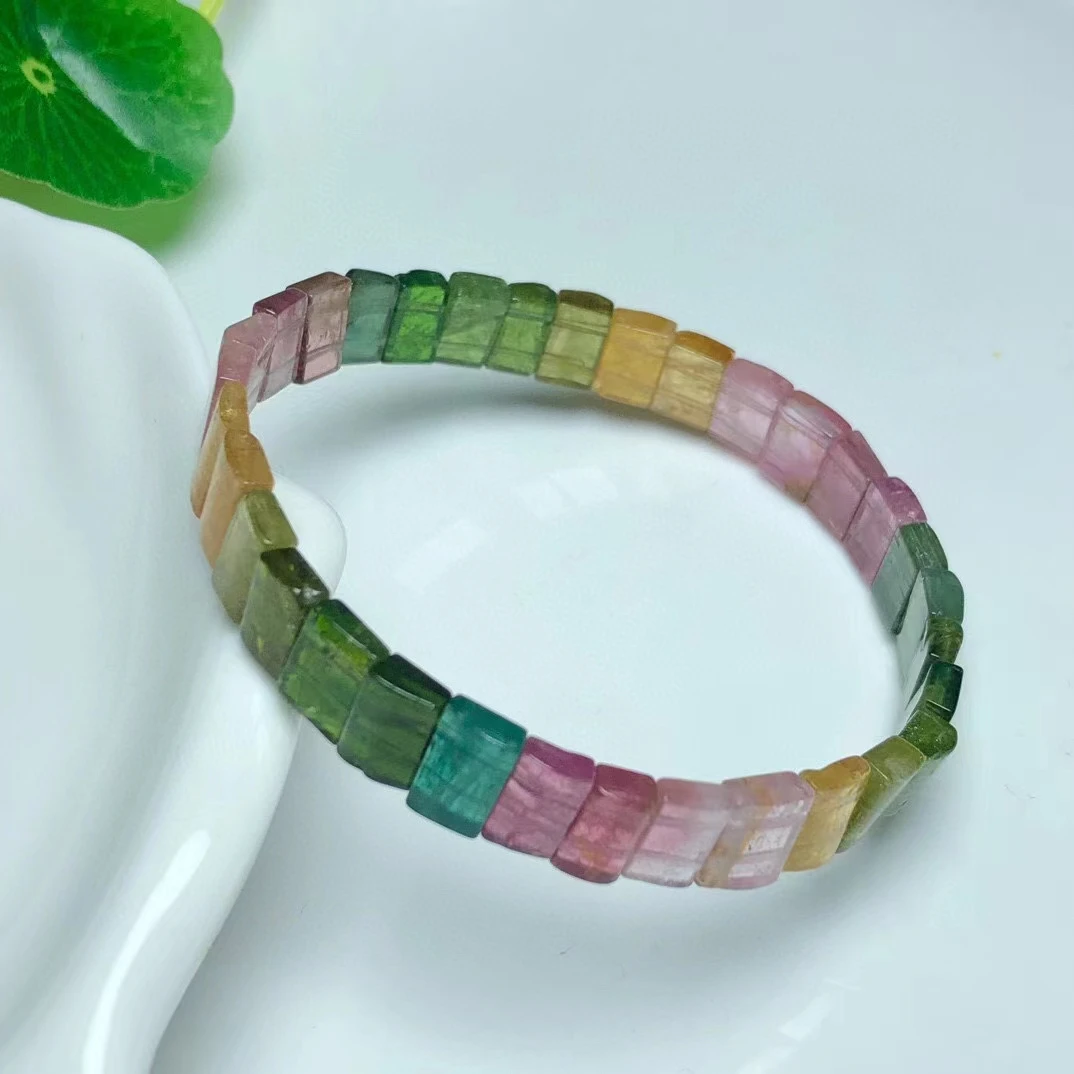 

Браслет из натурального турмалина, 4 х7 мм