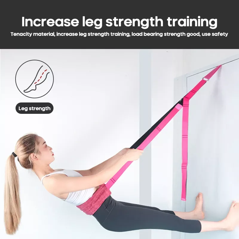 New in Flexibility Waist Stretching Strap Yoga Fitness Stretching Leg Pull Trainer Ballet Tension Rope Ligament Resistance Band