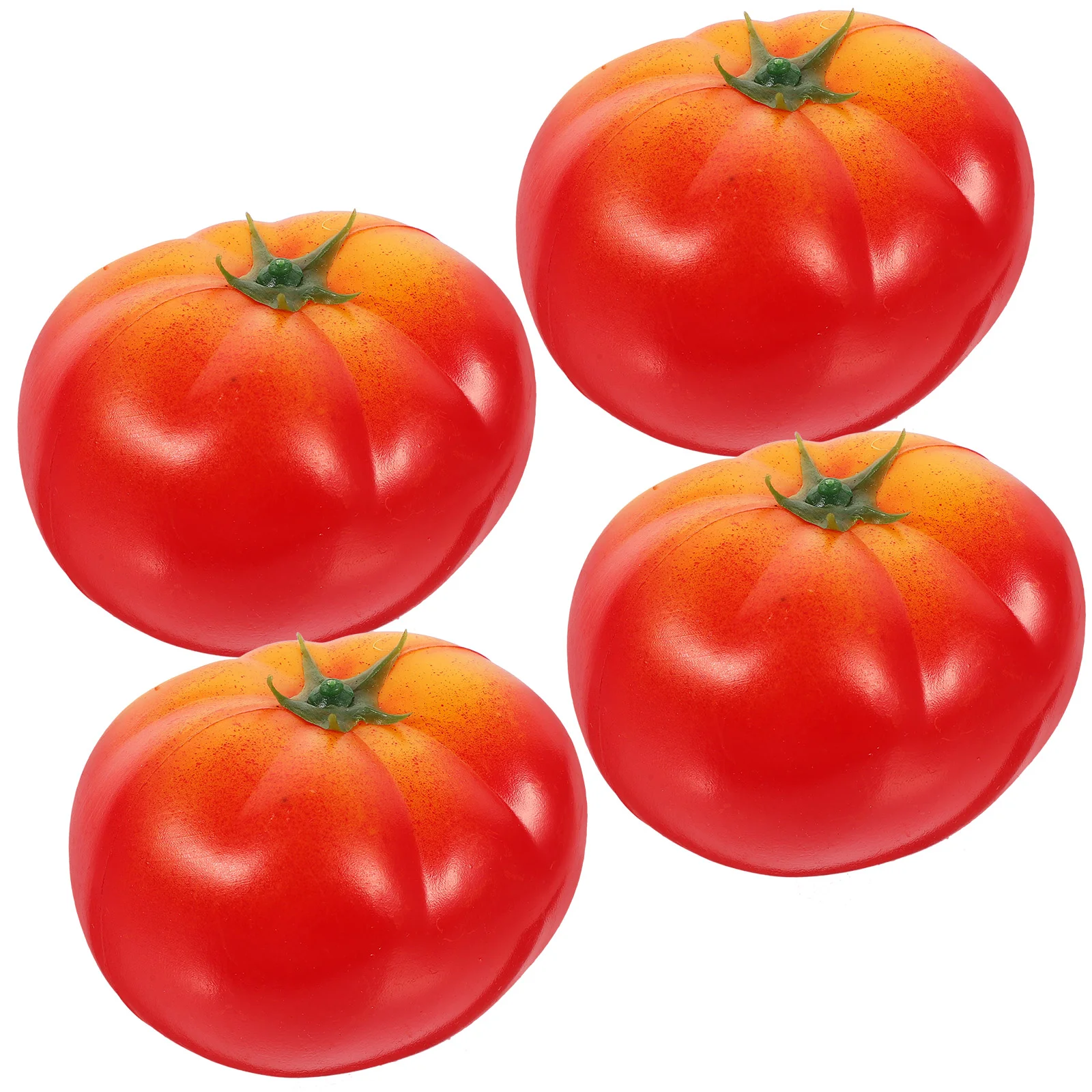 

4 Pcs Imitation Tomato Toy Kids Simulation Vegetable Lifelike Decorations Toys Plastic Fake Dining Room