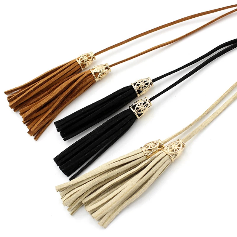 

Ladies Belts National Style Hollow Tassel Knotted Tie Belt Thin Waist Chain Women's Waistband Dress Accessories