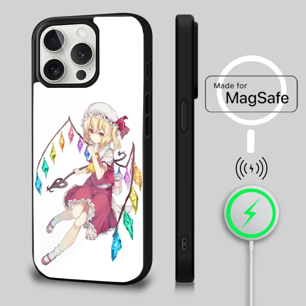 Чехол для телефона Flandre Scarlet T-TouHou P-Project iPhone 16 15 14 13 12 11 Plus Pro Max Mini Magsafe с магнитной