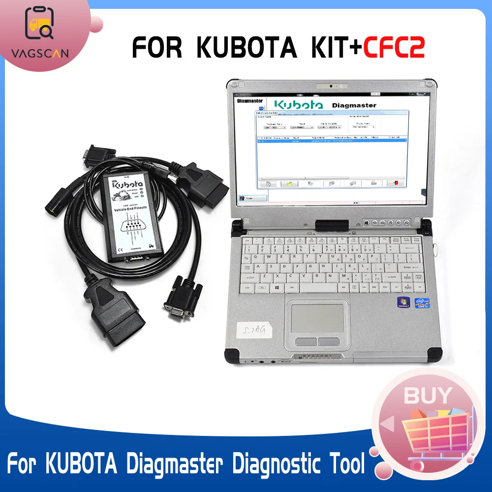 

For KUBOTA Agricultural Machinery Tractor Truck DIAGNOSTIC TOOL TAKEUCHI Diagmaster DST-i datalink (DST-i) with CF C2 Laptop