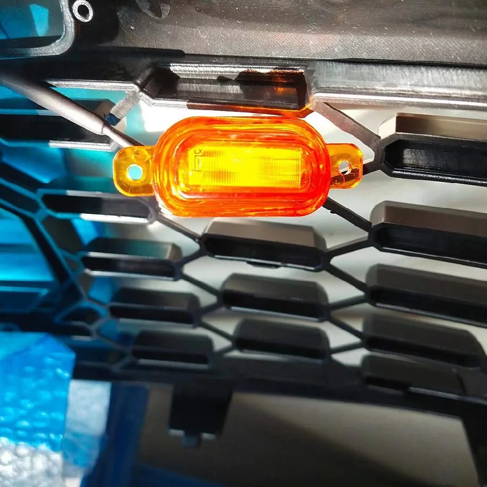 

After Servise Front Grills Led Signal Lights Fit For Toyota Hilux Vigo Revo After Market Grille Led Yellow 3pcs