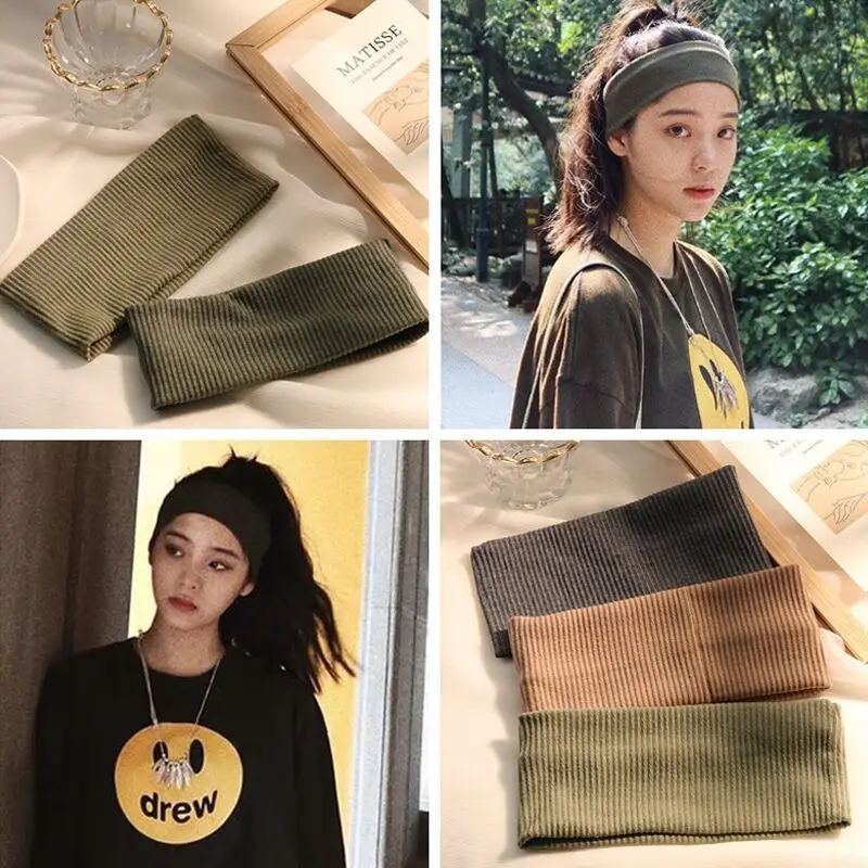 

Hair Band Women's Sports Wool Knitting Autumn Winter New Style Headband Solid Fashion Shampoo Hair Ornament