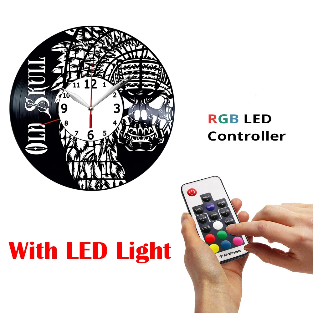 

Виниловые Настенные часы с черепом-домашний декор, часы на день рождения, Рождество, годовщину, тематические часы для домашнего декора-Детс...