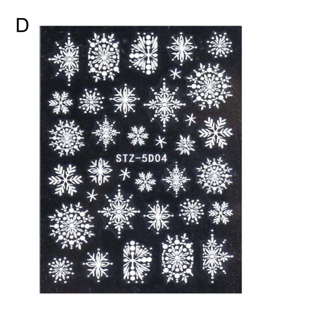 

Exquisite Pattern Attractive Decorative Christmas Themed Snowflake DIY Nail Art Sticker Nail Decal Nail Supplies