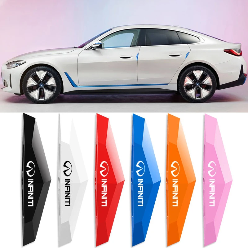 

6Pcs Car Sound Warning Bumper for Infiniti QX56 QX50 QX60 QX80 Stingray Q45 QX70 FX37 TPU Buffer Trim Molding Protection Strip
