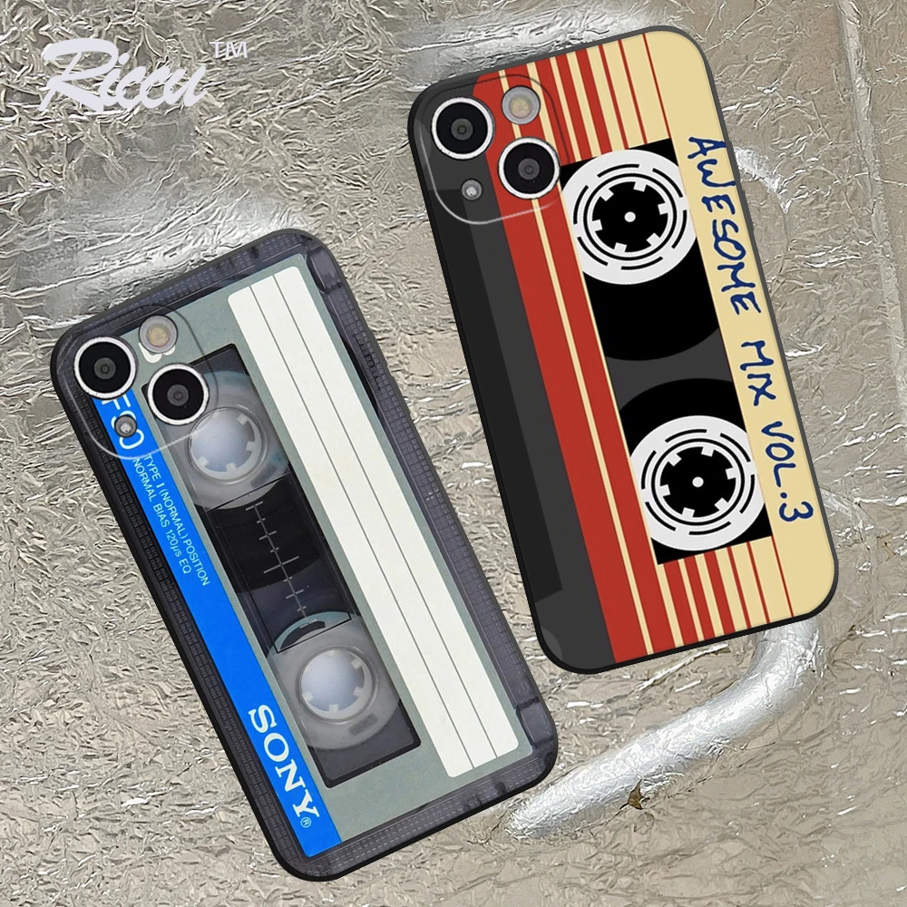 

Classical Old Cassette Tape Phone Case for Iphone 11 12 13 14 Pro Max 12 13 Mini X XR XS MAX 7 8 14 Plus 2020 Se Phone Covers