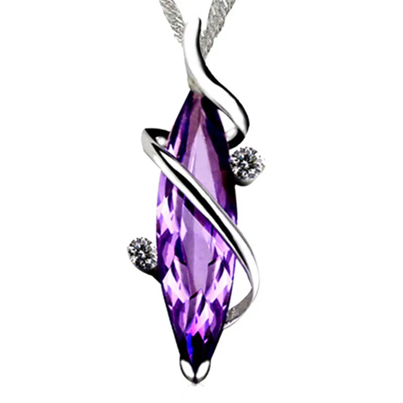 New Silver Colour Necklace Angel Tears 