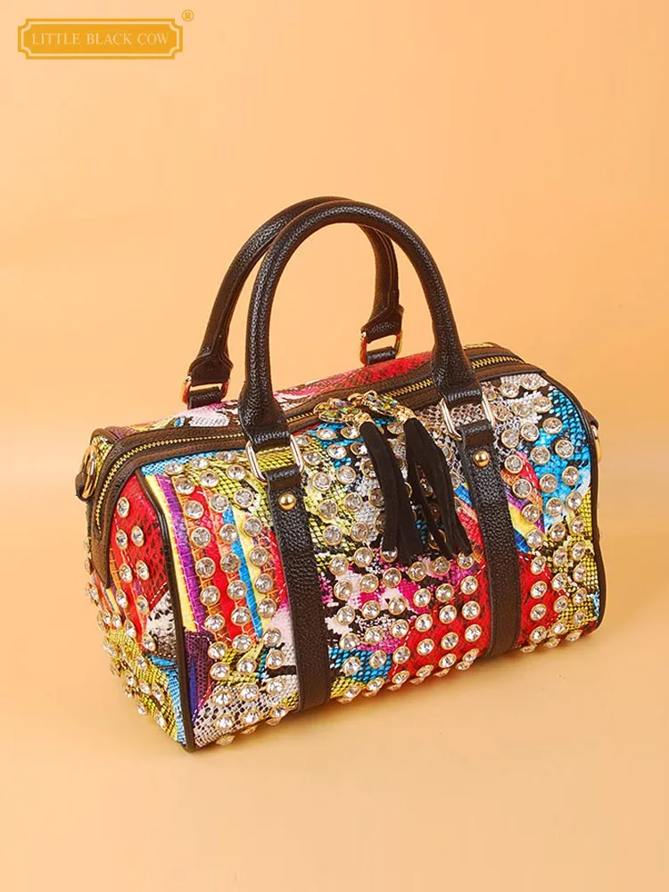 

Женская сумка из ПУ кожи, с кристаллами